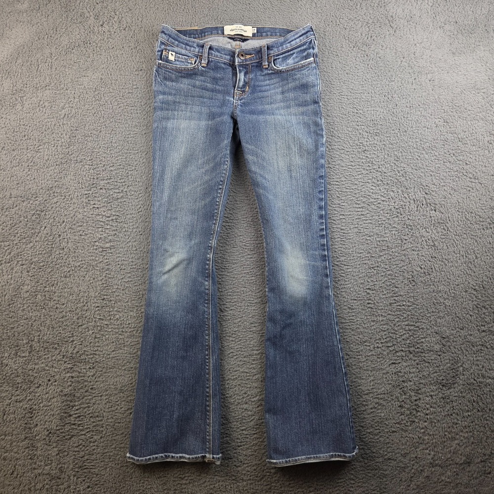 Vintage Y2K Abercrombie Mackenzie Jeans Girls 14 Slim Denim Pants Stretch Flare
